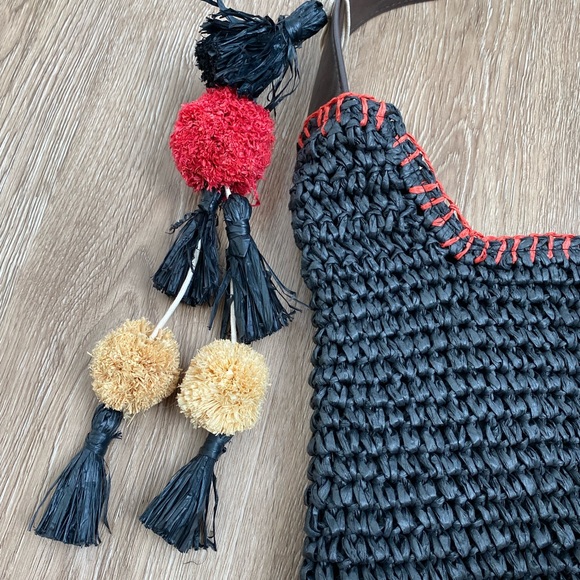 Bohemian crochet Paper straw tote✨ - Picture 3 of 7